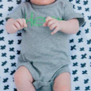 Love That Cotton Unisex Short Sleeve Bodysuit (Gray)
